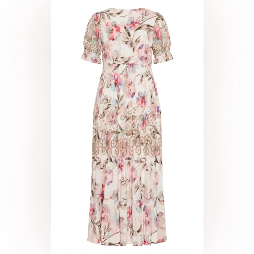 Avenue - ARNA YORK - Emelia Print Maxi Dress - garden Size: 26/28 3X - Picture 5 of 5